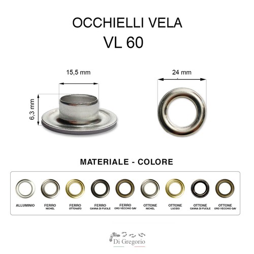 Occhielli vela vl60 24mm in - vela, Ø