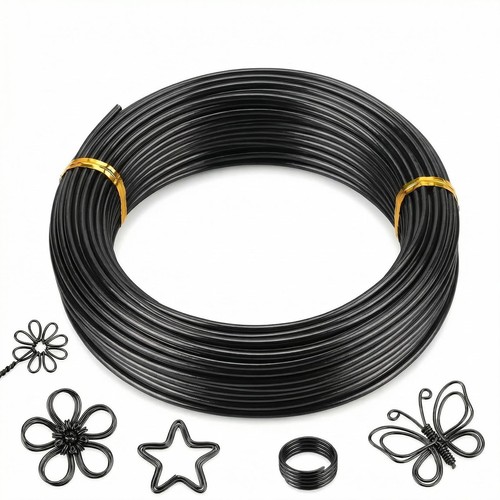60m aluminum wire 1mm - , black